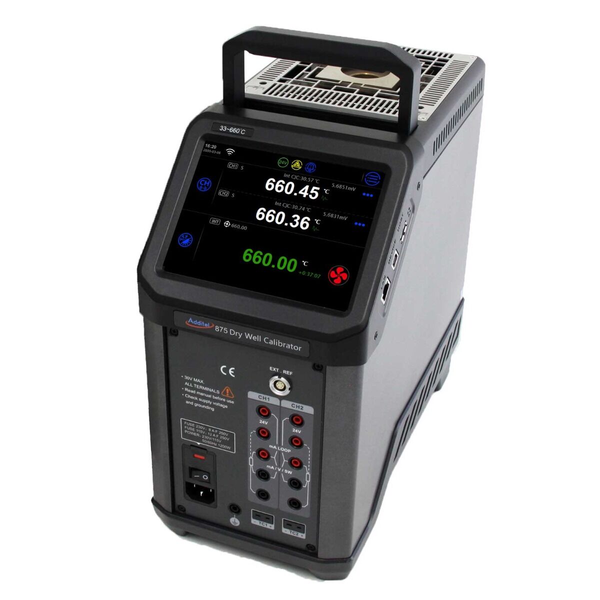 Additel ADT875PC-155-C-110V Dry Well Calibrator, -40C-155C 110V, Insert C
