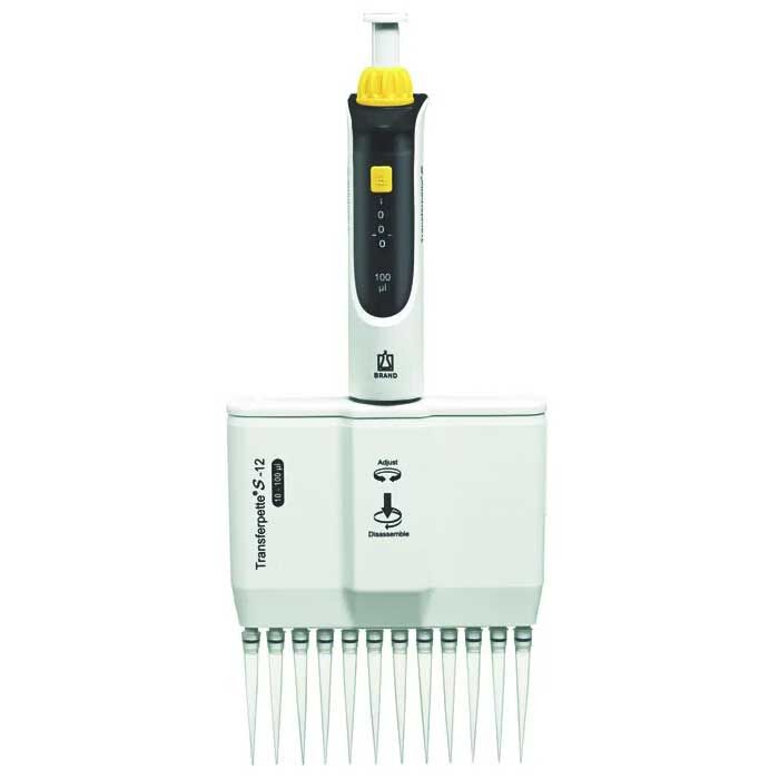 BRANDTECH Transferpette S Adjustable Volume, 12 Channel Pipette, 10 - 100 uL
