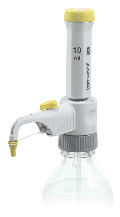BRANDTECH Dispensette S Bottletop Dispenser, Adjustable Volume, Standard Valve, Manual, Bottle Top Dispenser, 10 - 100 mL