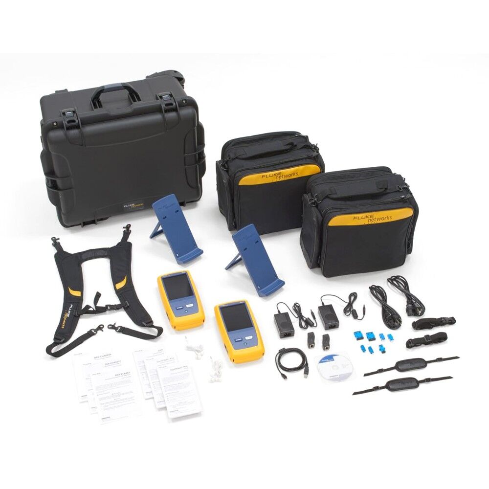 Fluke Networks DSX-8000-PRO/GLD 2GHZ Versiv Professional Kit, Copper Quad OTDR, OLTS, Inspection Kit