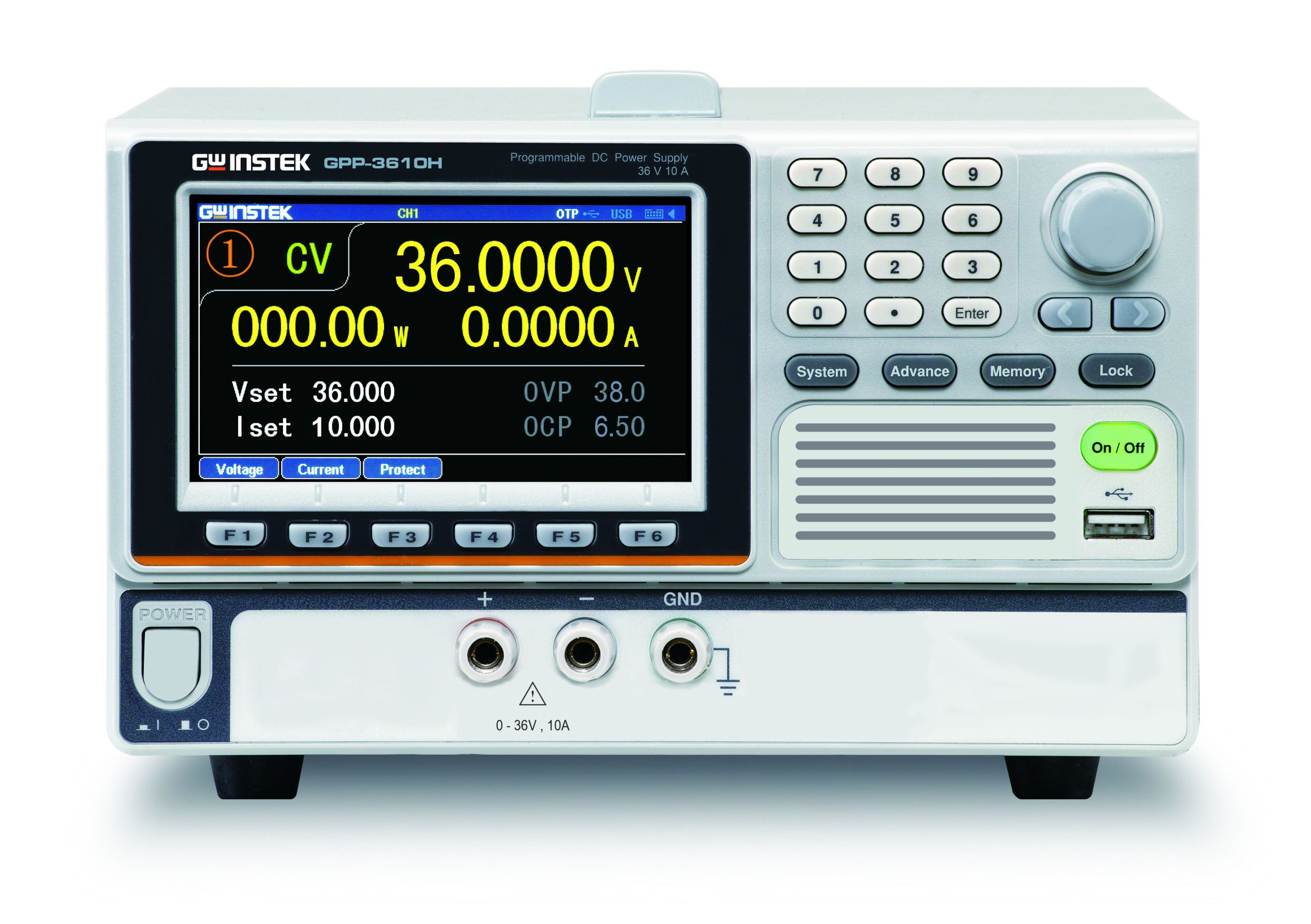 GW Instek GPP-3610H 360W, Single Channel 36V/10A DC Power Supply, (LAN)