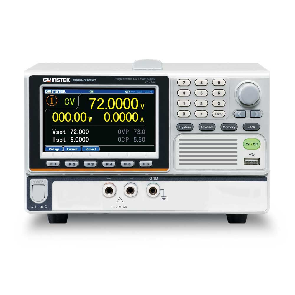 GW Instek GPP-7250G 360W, Single Channel 72V/5A DC Power Supply, LAN/GPIB