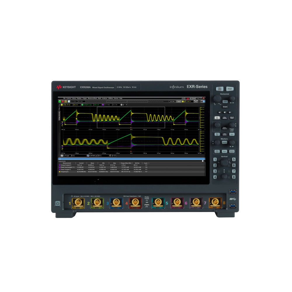 Keysight EXR208A Real-Time Oscilloscope, 2 GHz, 16 GSa/s, 8 Channel