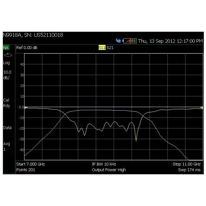 Keysight N9917A-210 Vector Network Analyzer, Transmission/Refelection