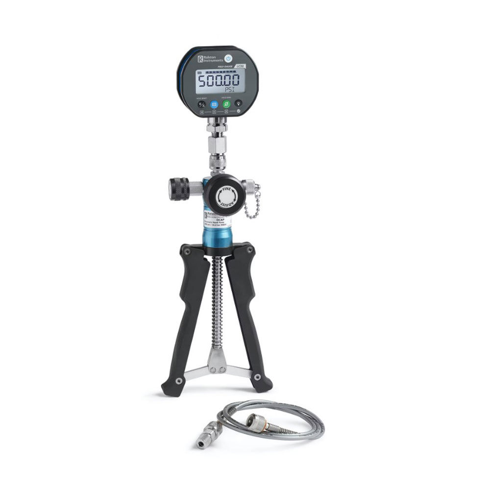 Ralston Instruments DCAP-KIT6-GP DCAP pneumatic pump, 1000 psi LC20 Gauge, 3' hose, Adapter
