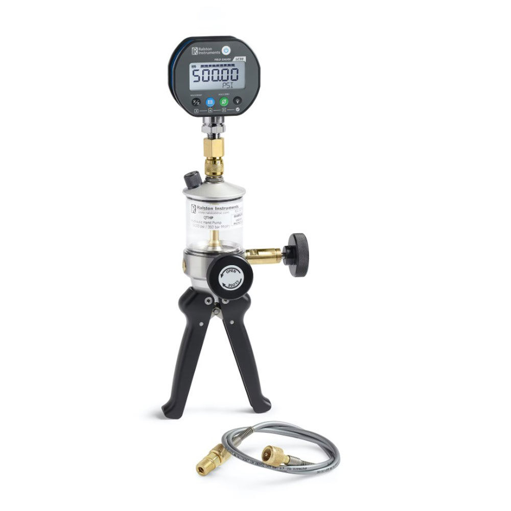 Ralston Instruments QTHP-KIT6-GP QTHP hydraulic pump, 1000 psi LC20 gauge, 3' hose, Adapter