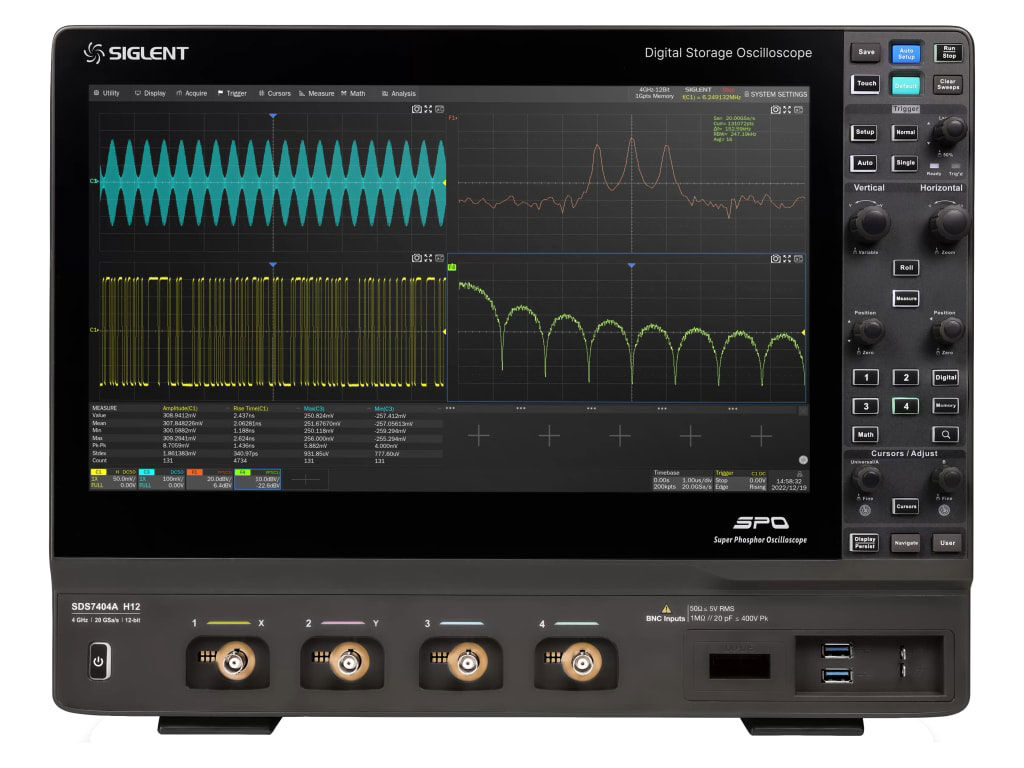 Siglent SDS7404A H12 Digital Oscilloscope, 4 GHz, 16 Channels